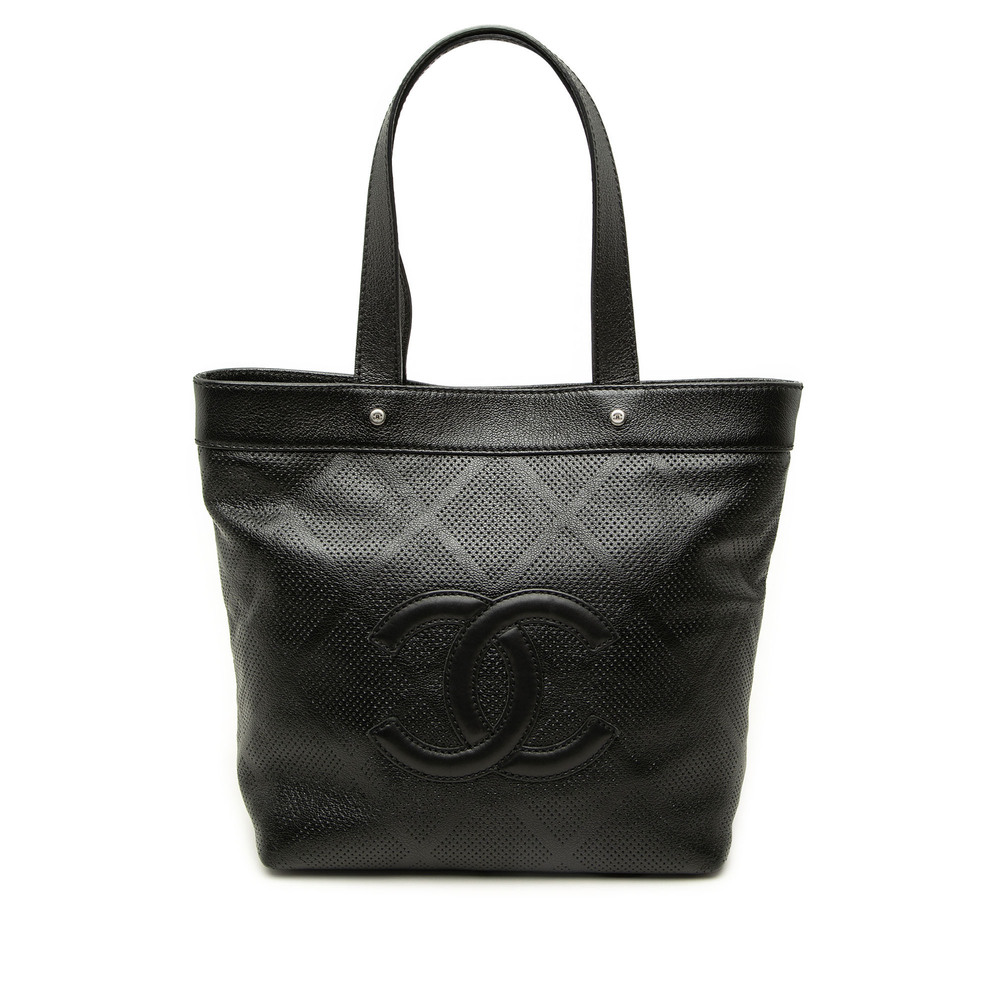 Pre-Loved Chanel CC Perforated Lambskin Tote